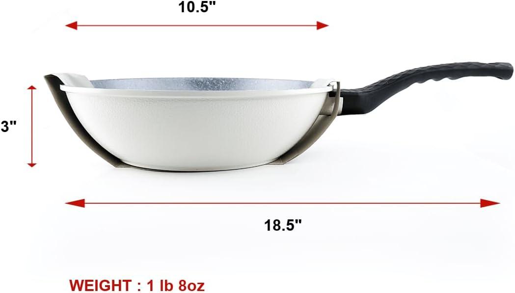 image:imageNeoflam Cast Aluminum Nonstick Wok Lightweight amp Durable Stir Fry Pan Healthy Non Stick Coating Easy to Clean Dishwasher Safe PFOA PFAS Free StayCool Handle Made in Korea 12 30cm10