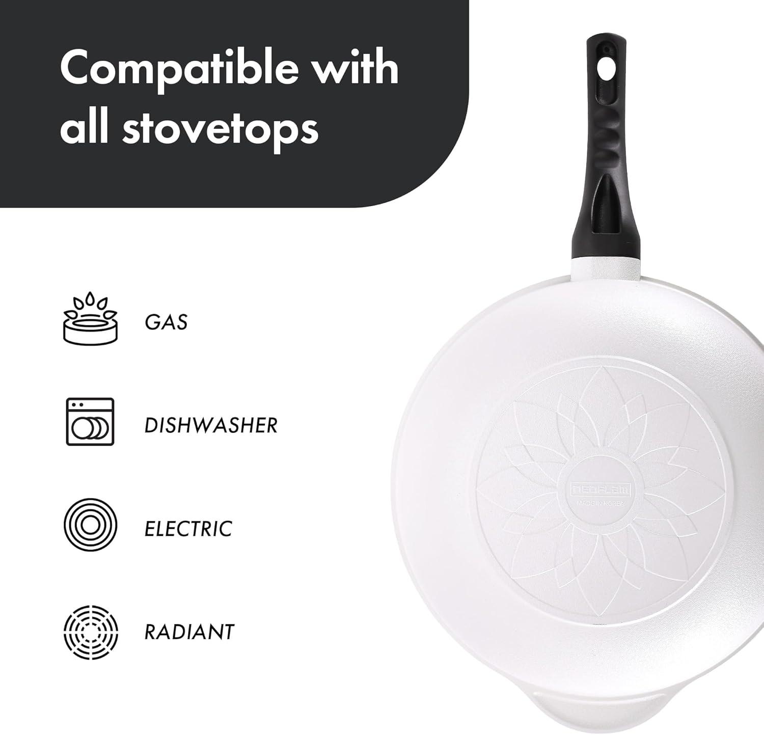 image:imageNeoflam Cast Aluminum Nonstick Wok Lightweight amp Durable Stir Fry Pan Healthy Non Stick Coating Easy to Clean Dishwasher Safe PFOA PFAS Free StayCool Handle Made in Korea 12 30cm125