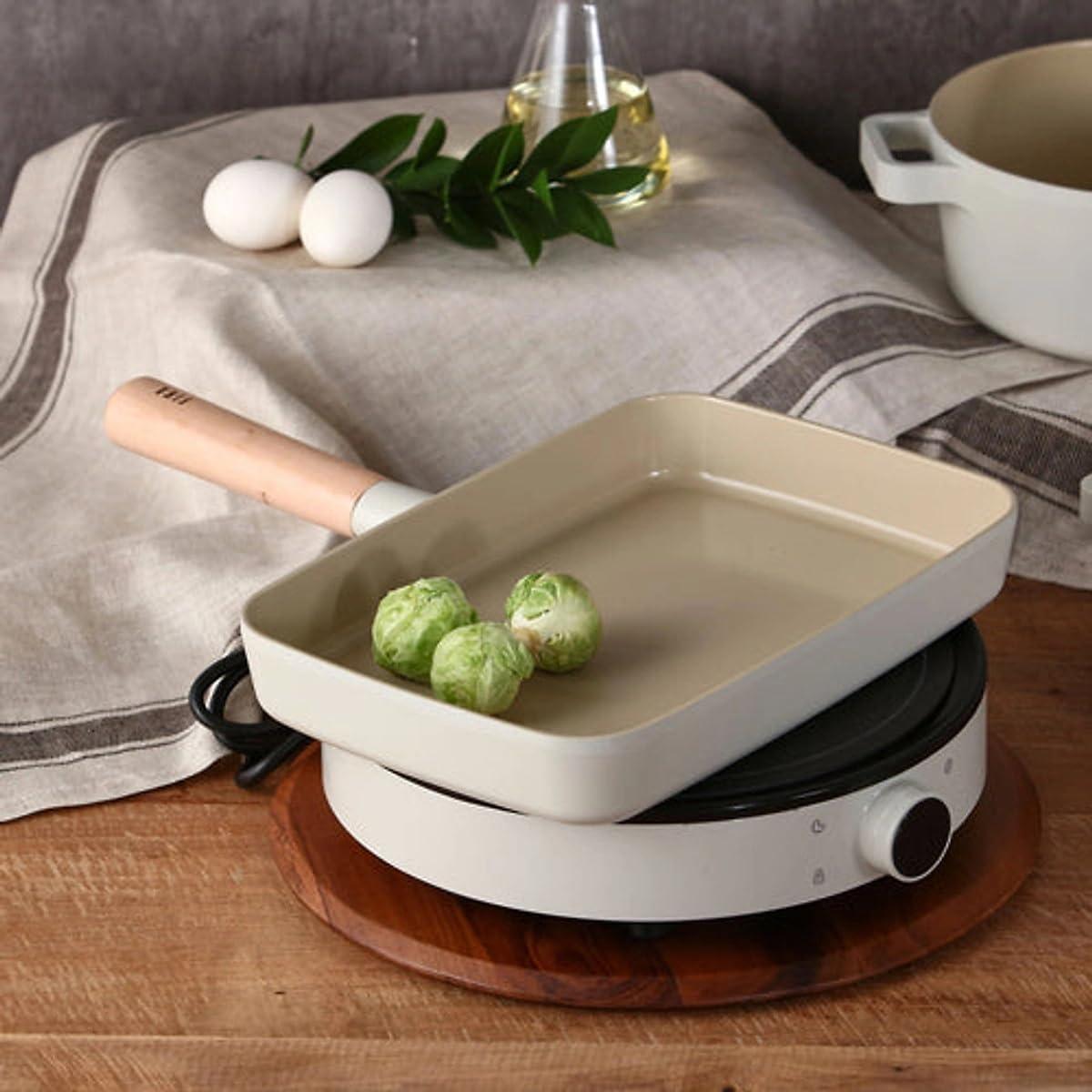 image:imageNeoflam FIKA 11inch 28cm Ivory IH Frypan Impact Inductiion HeatingRectangular