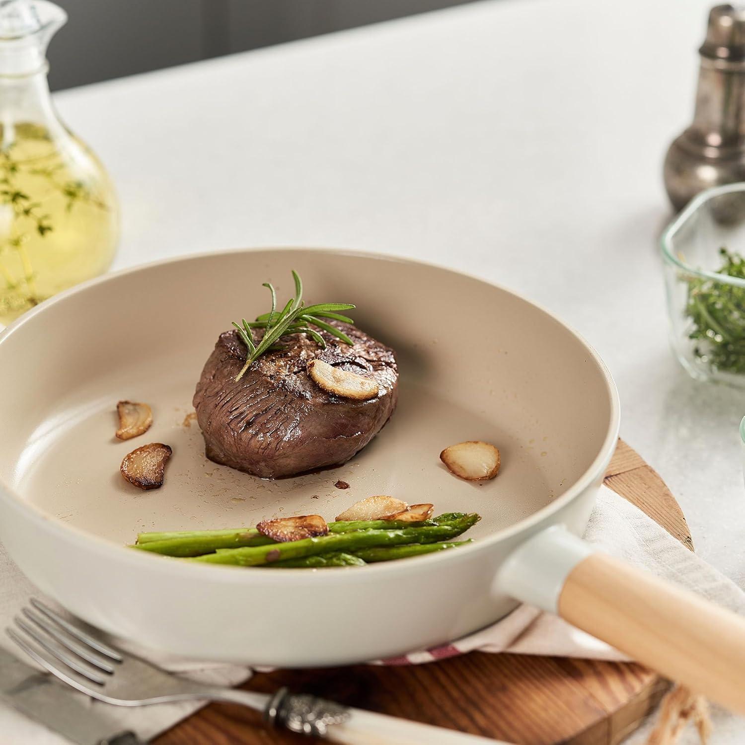 image:imageNeoflam FIKA 11inch 28cm Ivory IH Frypan Impact Inductiion HeatingRound