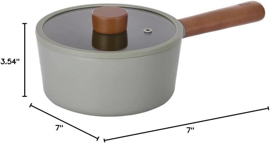 image:imageNeoflam FIKA 17QT 18cm Mid Night IH Saucepan with Glass Lid Full Induction HeatingMid Night