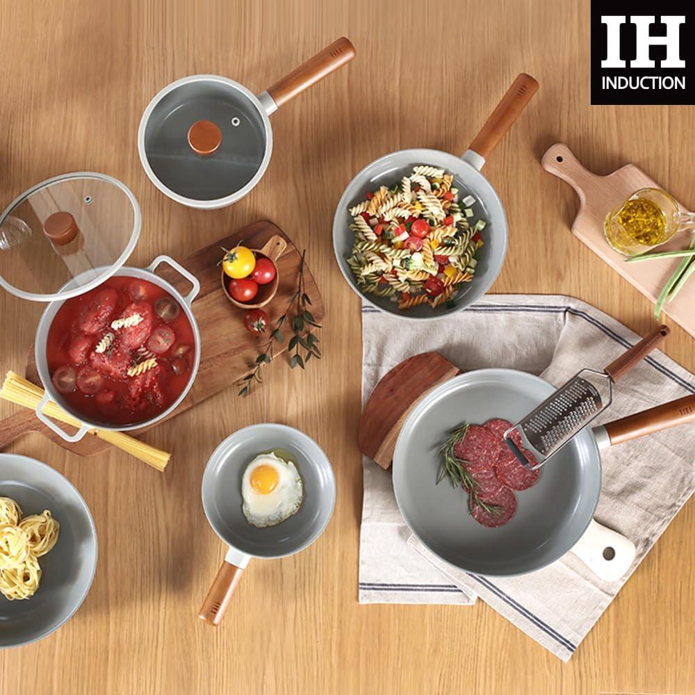 image:imageNeoflam FIKA 17QT 18cm Mid Night IH Saucepan with Glass Lid Full Induction HeatingMid Night