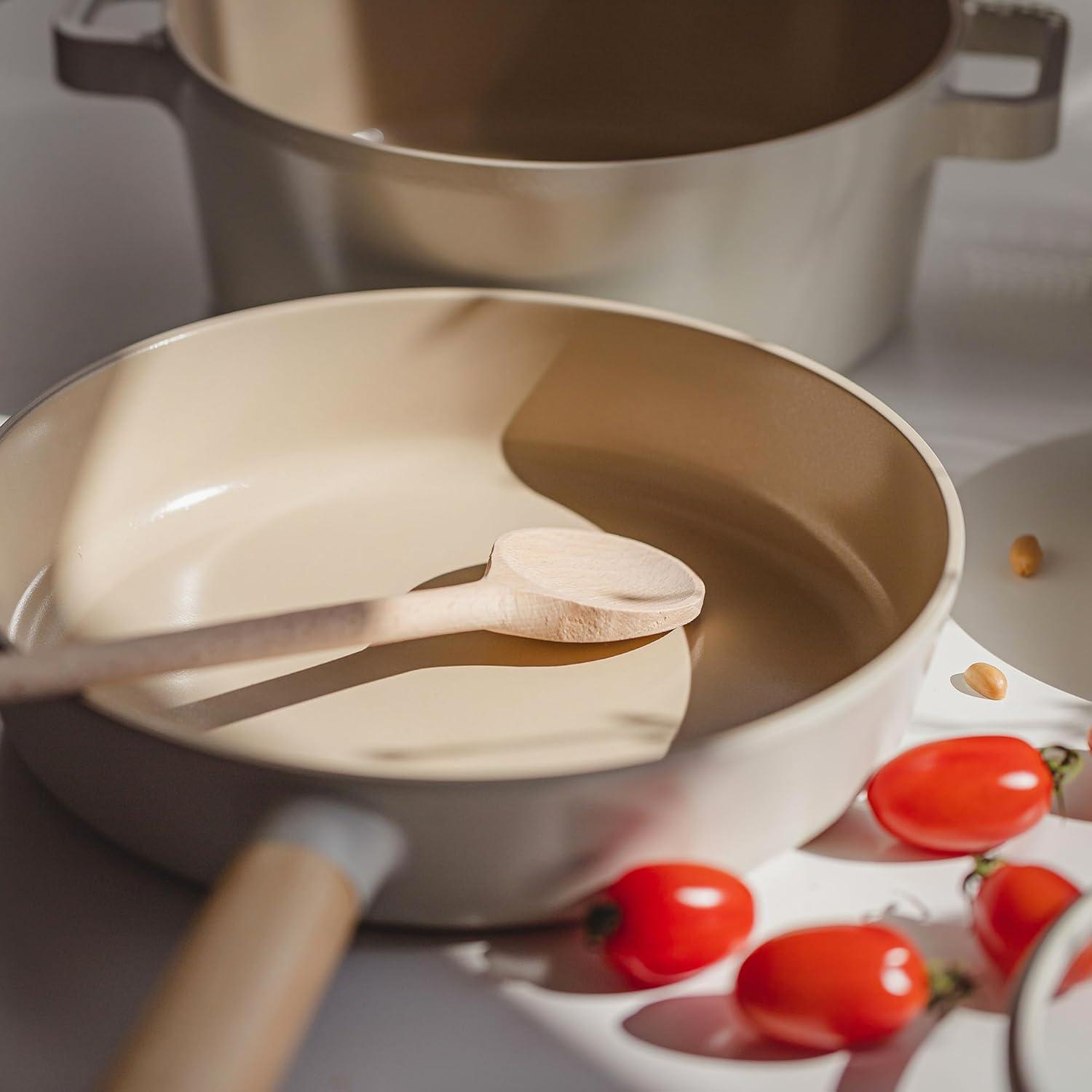 image:imageNeoflam FIKA 9inch 24cm Ivory IH Frypan Impact Induction HeatingIvory