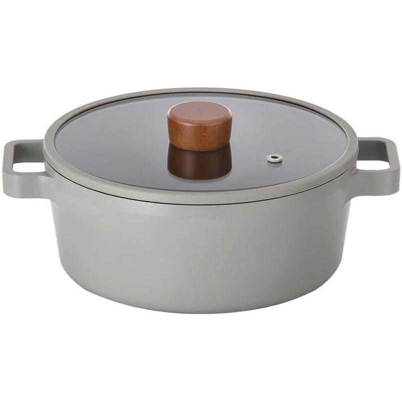 image:imageNeoflam FIKA 27QT 22cm Mid Night IH Stock Pot with Glass Lid Full Induction HeatingMid Night