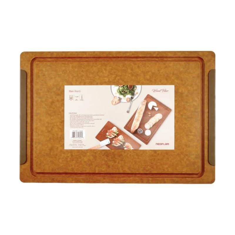 image:imageNeoflam Reversible Wood Fiber Charcuterie Serving Tray Cutting Board High Density NonPorous Wooden Chopping Board Knife Friendly Dishwasher Safe 155 X 106
