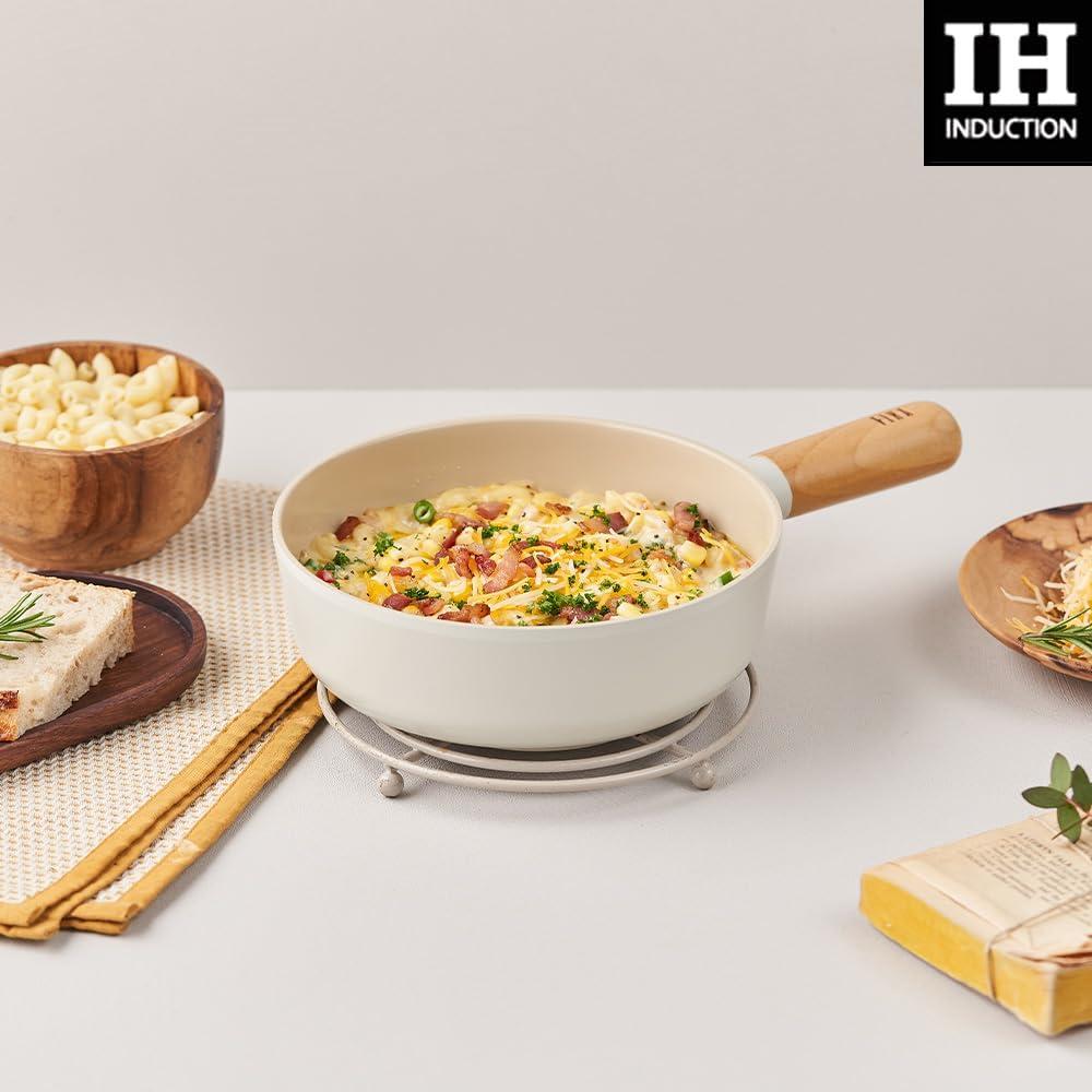 image:imageNeoflam FIKA 7inch 18cm Ivory IH Baby Wokpan Impact Induction HeatingIvory