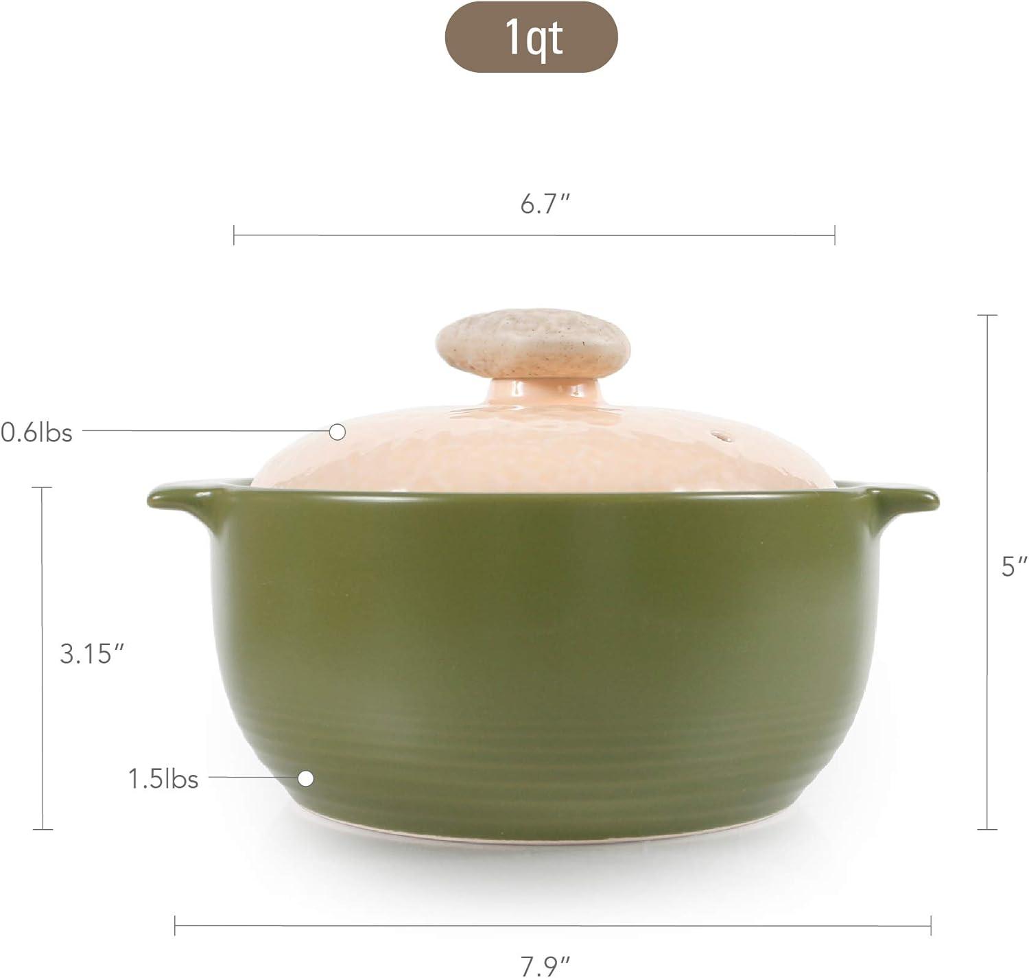 image:imageNeoflam Kiesel 15qt NonStick Ceramic Casserole Pot Dutch Oven Clay Pot Stockpot for Stew Soup Steam Scratch Resistant Oven Safe Heat Resistant LilacLime