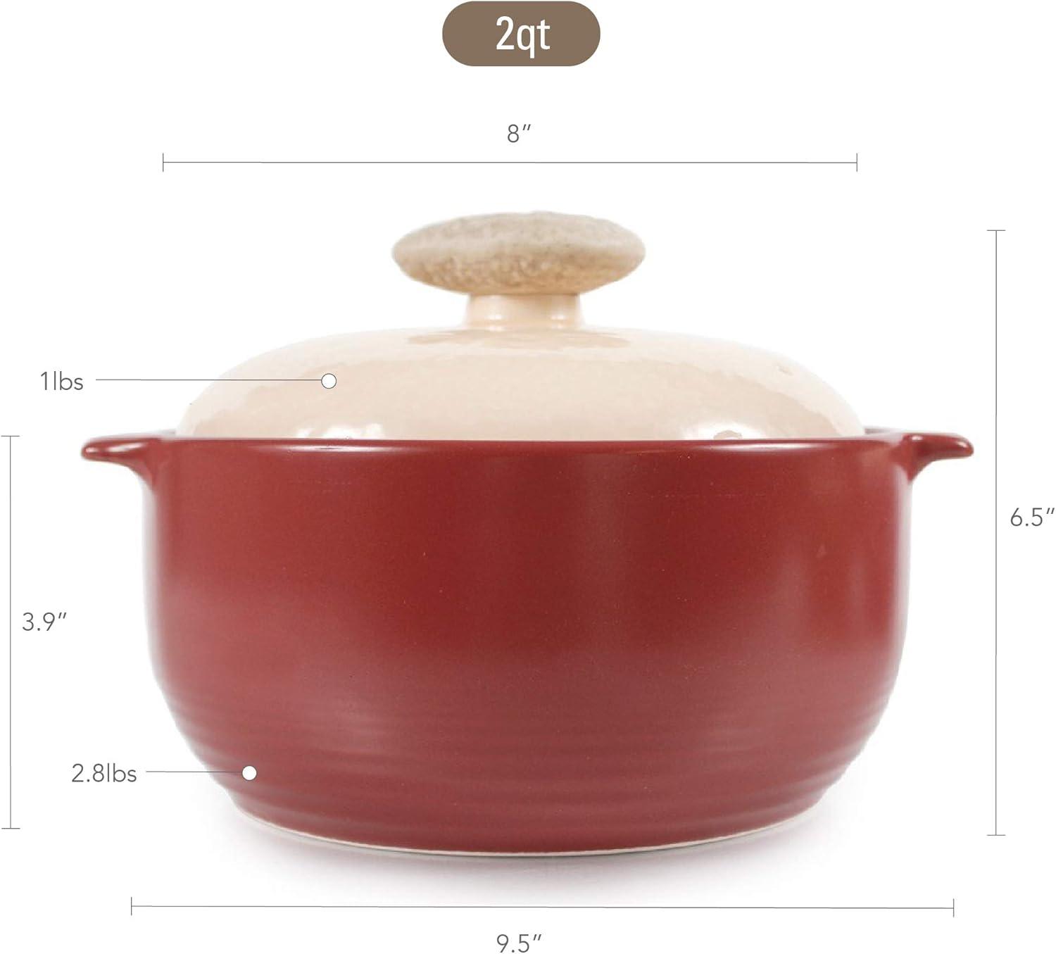 image:imageNeoflam Kiesel 15qt NonStick Ceramic Casserole Pot Dutch Oven Clay Pot Stockpot for Stew Soup Steam Scratch Resistant Oven Safe Heat Resistant LilacPlum