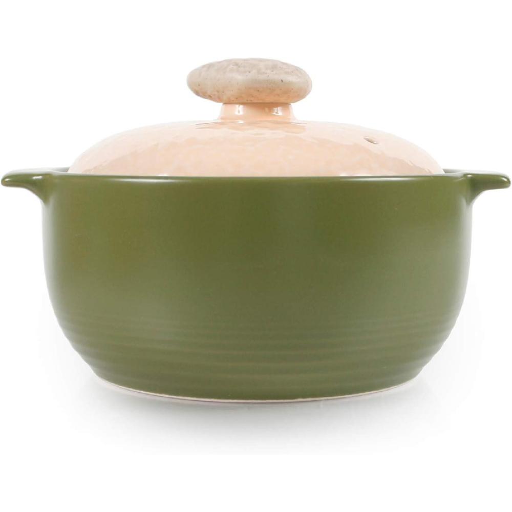 image:imageNeoflam Kiesel 15qt NonStick Ceramic Casserole Pot Dutch Oven Clay Pot Stockpot for Stew Soup Steam Scratch Resistant Oven Safe Heat Resistant LilacLime