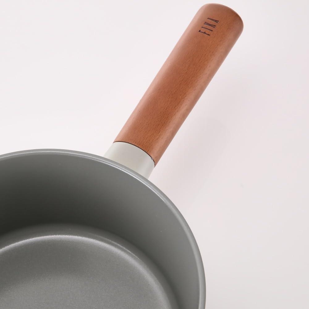 image:imageNeoflam FIKA 17QT 18cm Ivory IH Saucepan with Glass Lid Impact Induction HeatingMid Night