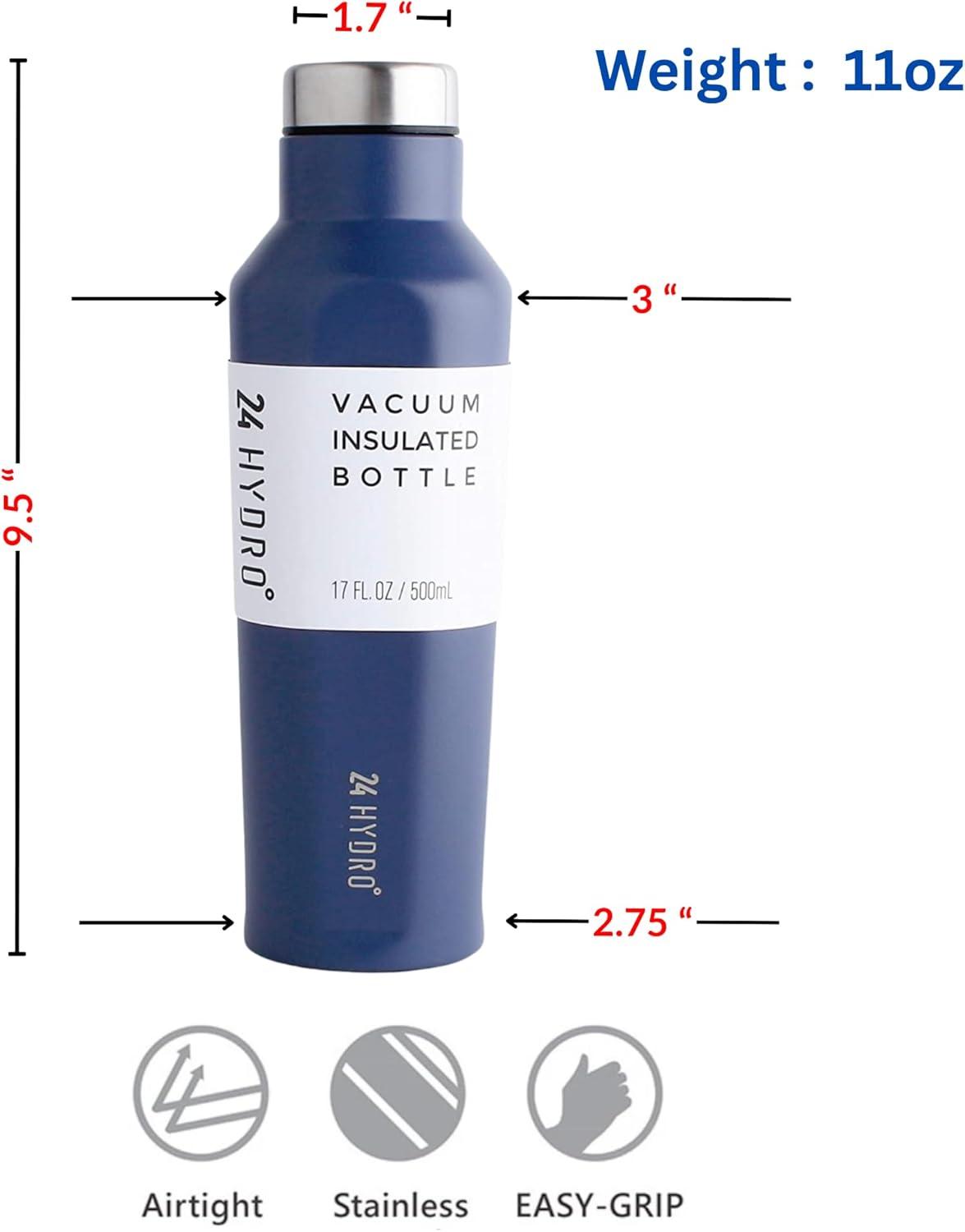 image:imageNeoflam Airtight 17oz Stainless Steel Tumbler Slim Sport Travel Mug Cupholder Friendly Reusable Bottle for Hot Coffee Cold Water Iced Tea amp Outdoor Activities Dishwasher Safe 500ml Hot PinkMoon Navy