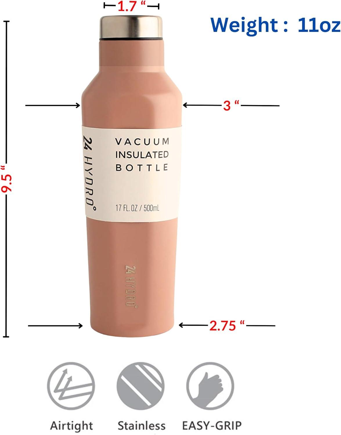 image:imageNeoflam Airtight 17oz Stainless Steel Tumbler Slim Sport Travel Mug Cupholder Friendly Reusable Bottle for Hot Coffee Cold Water Iced Tea amp Outdoor Activities Dishwasher Safe 500ml Hot PinkSunset Pink