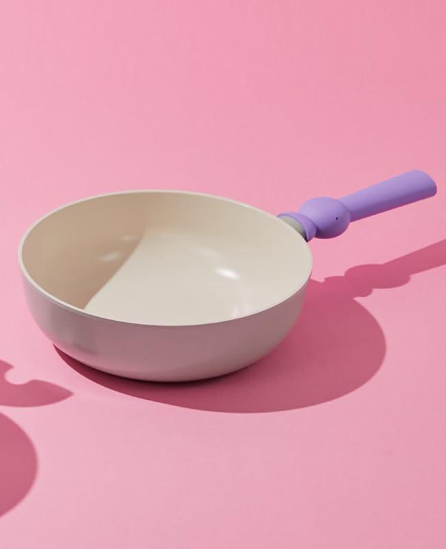 image:imageNeoflam Better Finger Macaroon Color Cast Aluminum Wokpan 9 inch Mint Green Induction IH