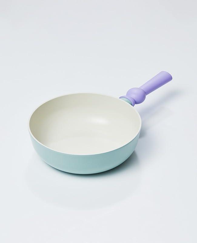 image:imageNeoflam Better Finger Macaroon Color Cast Aluminum Wokpan 9 inch Mint Green Induction IH