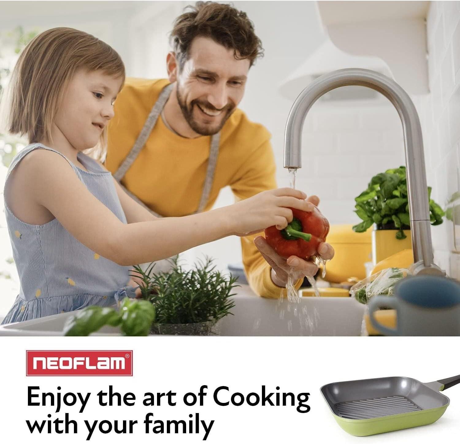 image:imageNeoflam Eela 11inch Olive Green Square Grillpan
