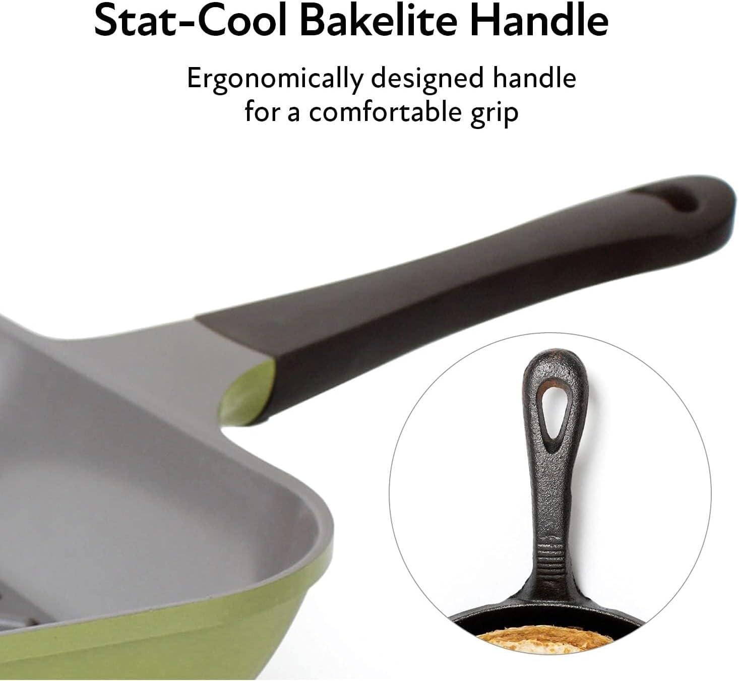 image:imageNeoflam Eela 11inch Olive Green Square Grillpan