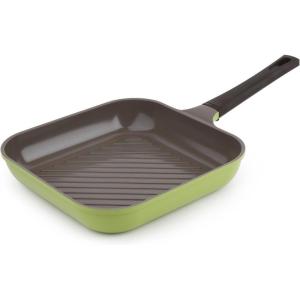 Neoflam 11″ Ceramic Nonstick Square Grill Pan, Avocado Green(Avocado Green)