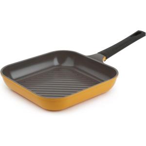 Neoflam 11″ Ceramic Nonstick Square Grill Pan, Avocado Green(Corn Yellow)