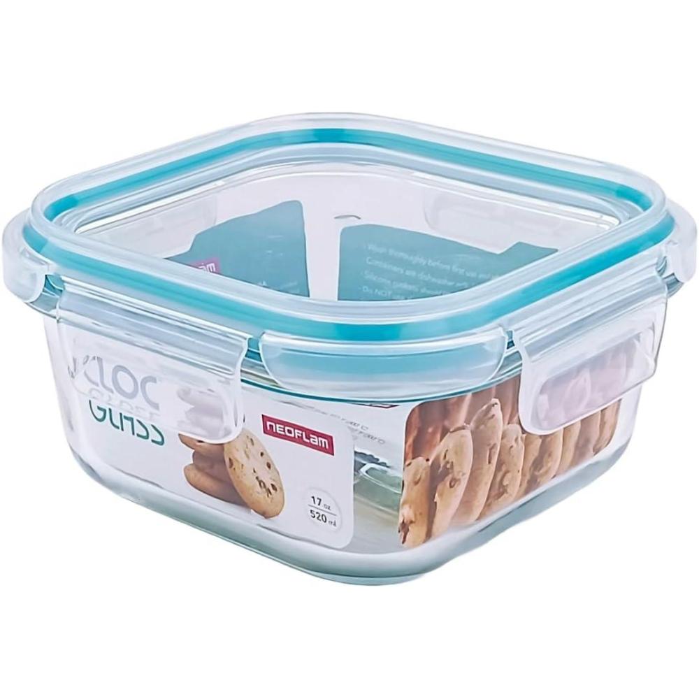 image:imageNeoflam Cloc Glass 12oz Rectangular Food Storage Emerald17 ounces