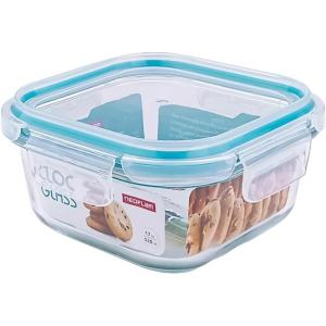 Neoflam Cloc Glass 12oz Rectangular Food Storage, Emerald(17 ounces)