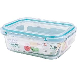 Neoflam Cloc Glass 12oz Rectangular Food Storage, Emerald(21 ounces)