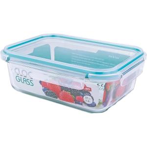 Neoflam Cloc Glass 12oz Rectangular Food Storage, Emerald(51 ounces)