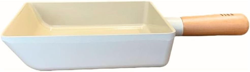 image:imageFIKA Kitchen Nonstick 6Inch Rectangle Tamagoyaki Egg Roll Pan with Wooden Handle Japanese Omelette Frying Skillet Induction Compatible Cookware Healthy Cooking Tamago Pan Made in Korea 15cm