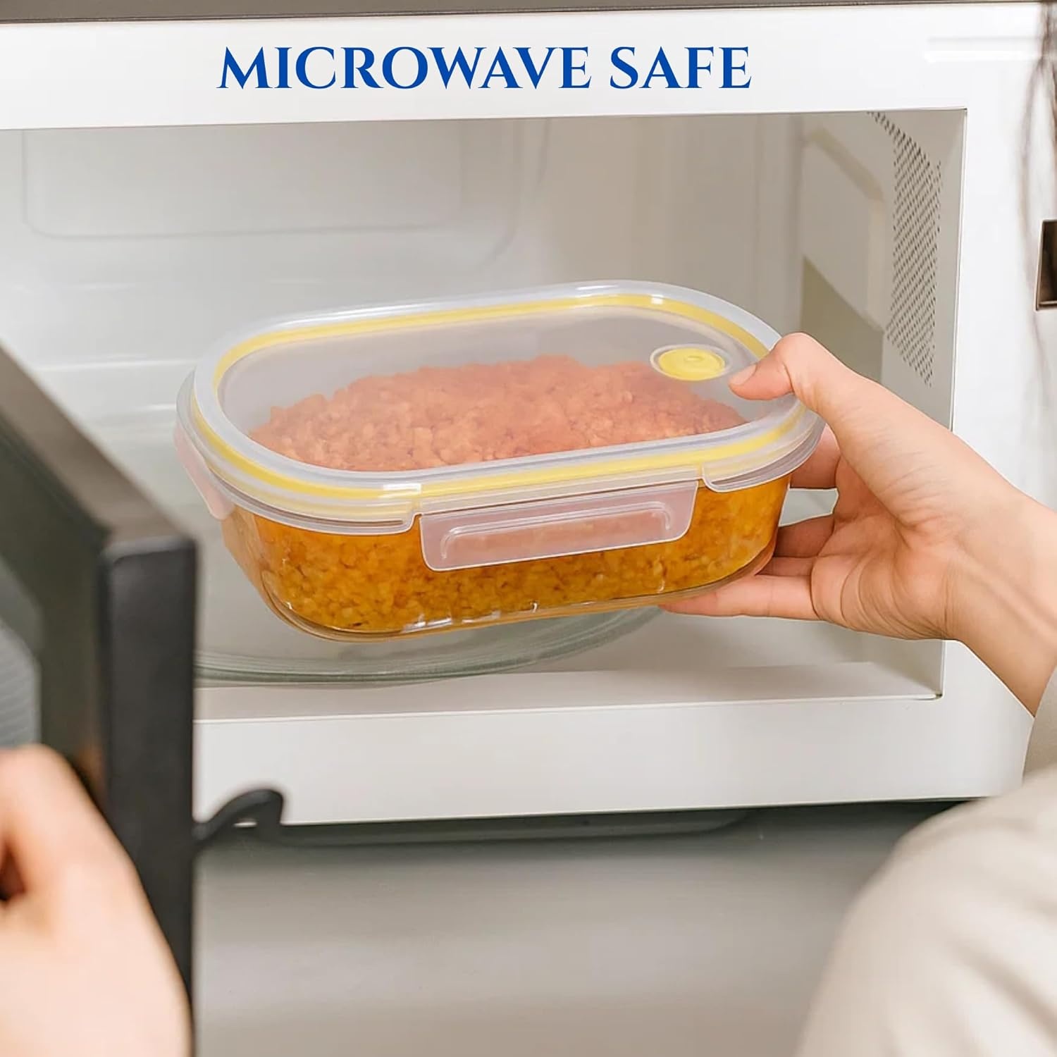 image:imageNeoflam 12Pieces Airtight Kitchen Storage with Lid Oval Bento Glass Food Container with Vent Microwave Meal Prep Canister Dishwasher and Oven Safe 39oz 12 Liter 48 cups39oz
