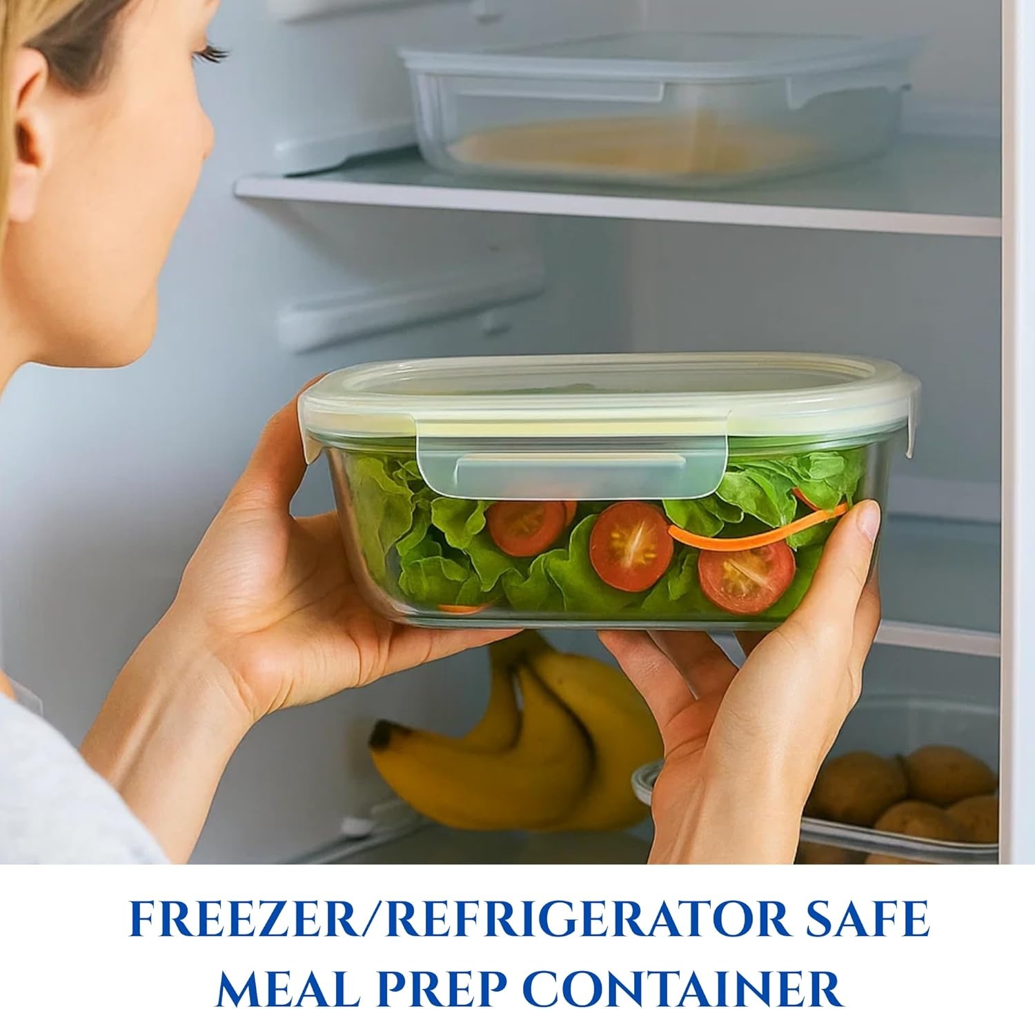 image:imageNeoflam 12Pieces Airtight Kitchen Storage with Lid Oval Bento Glass Food Container with Vent Microwave Meal Prep Canister Dishwasher and Oven Safe 39oz 12 Liter 48 cups39oz